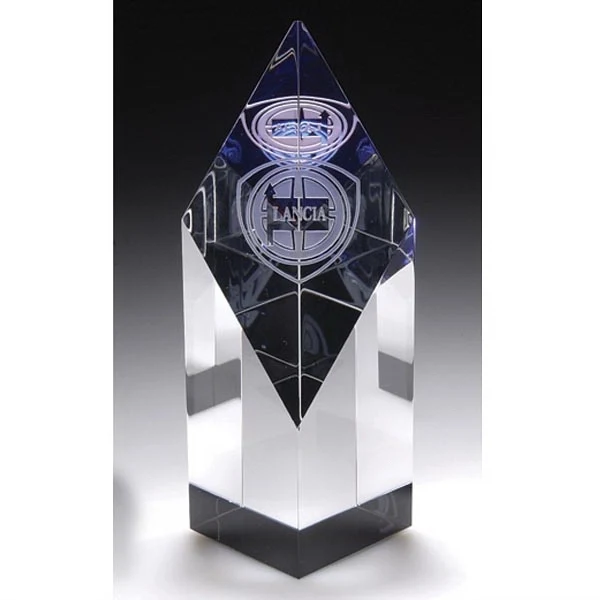 Diamond Tower Crystal Award with Rainbow Effect 1