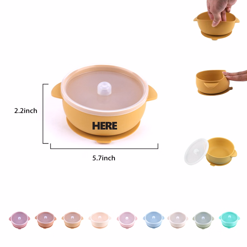 Silicone Baby Suction Bowl with Lid