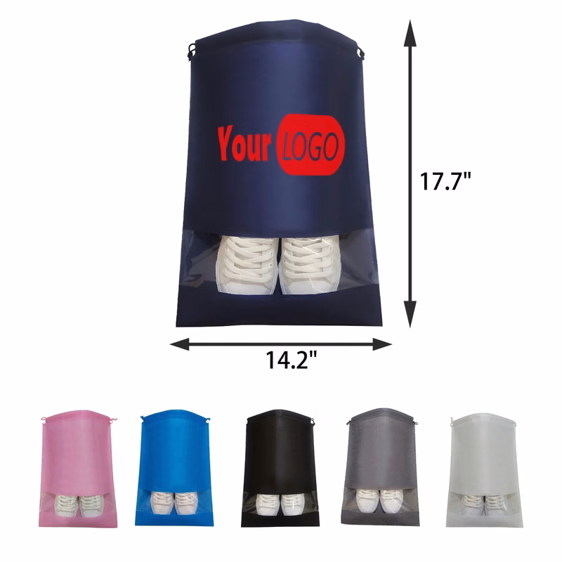 Portable Drawstring Non Woven Shoe Bag