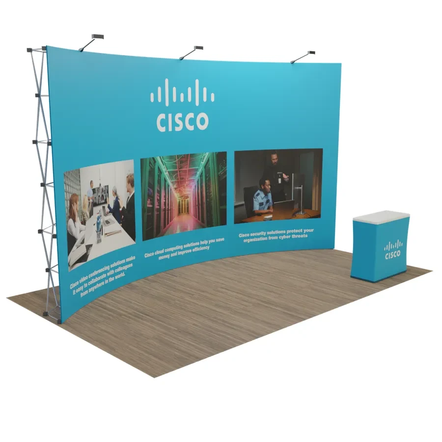 20' x 10' Curved Pop Up Display 1