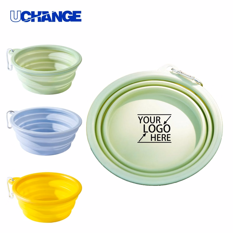 Collapsible Pet Feeding Bowl with Carabiner Clip