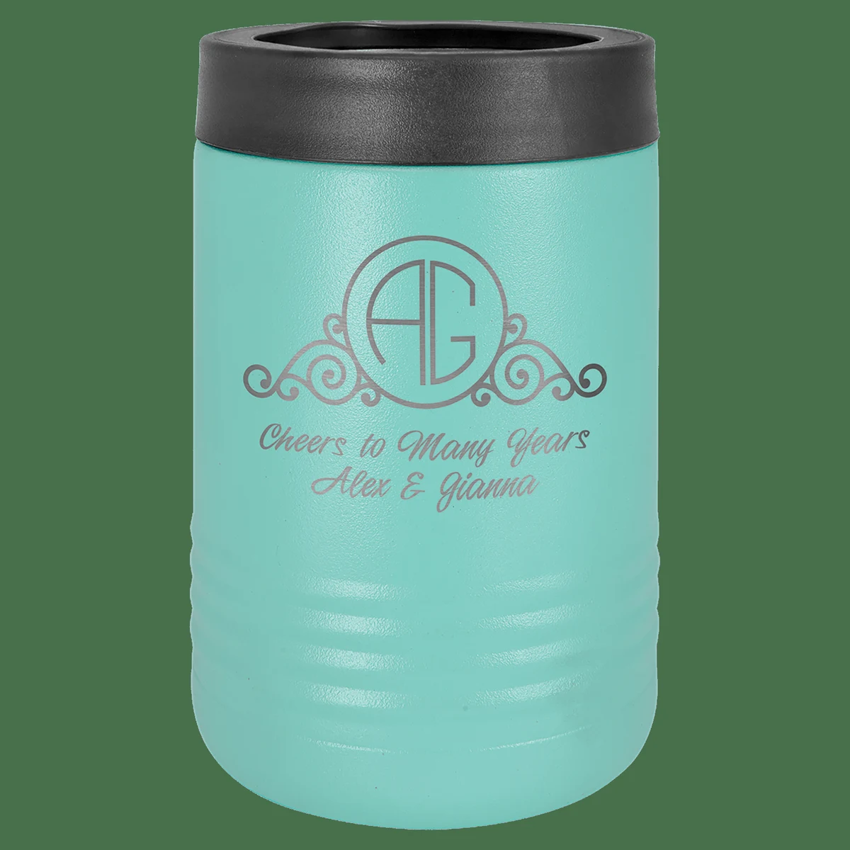Teal Laser Engraved Polar Camel Beverage Holder 1