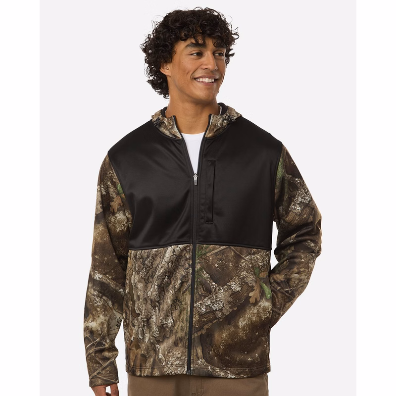 Unisex Realtree® Performance Colorblocked Full-Zip Hooded Sweatshirt - RT5204