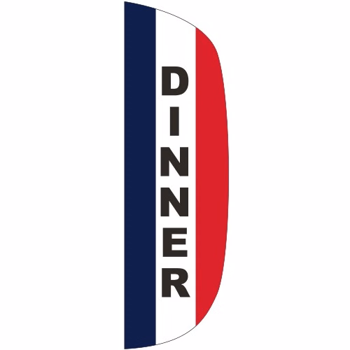 "DINNER" 3' x 10' Message Flutter Flag