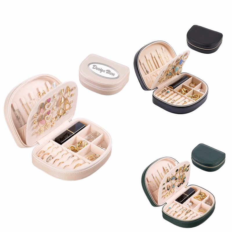 Women's PU Leather Travel Jewelry Case