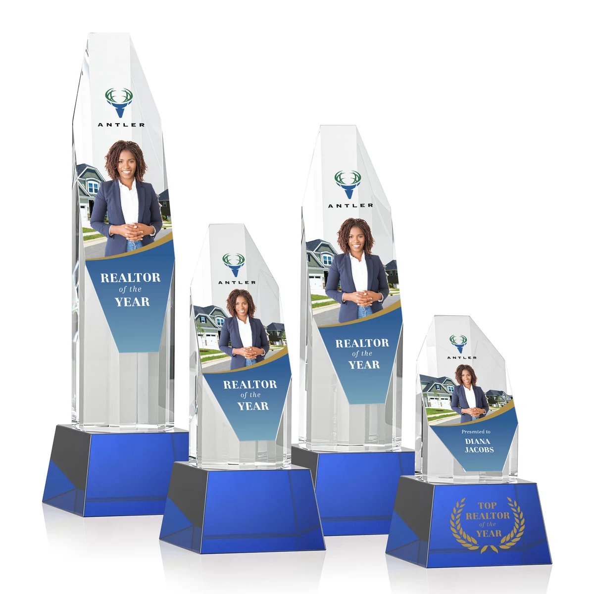 Barrhaven VividPrint™ Award on Base - Blue 1