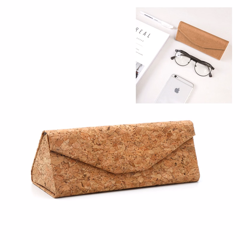 Natural Cork Folding Wood Sunglasses Case