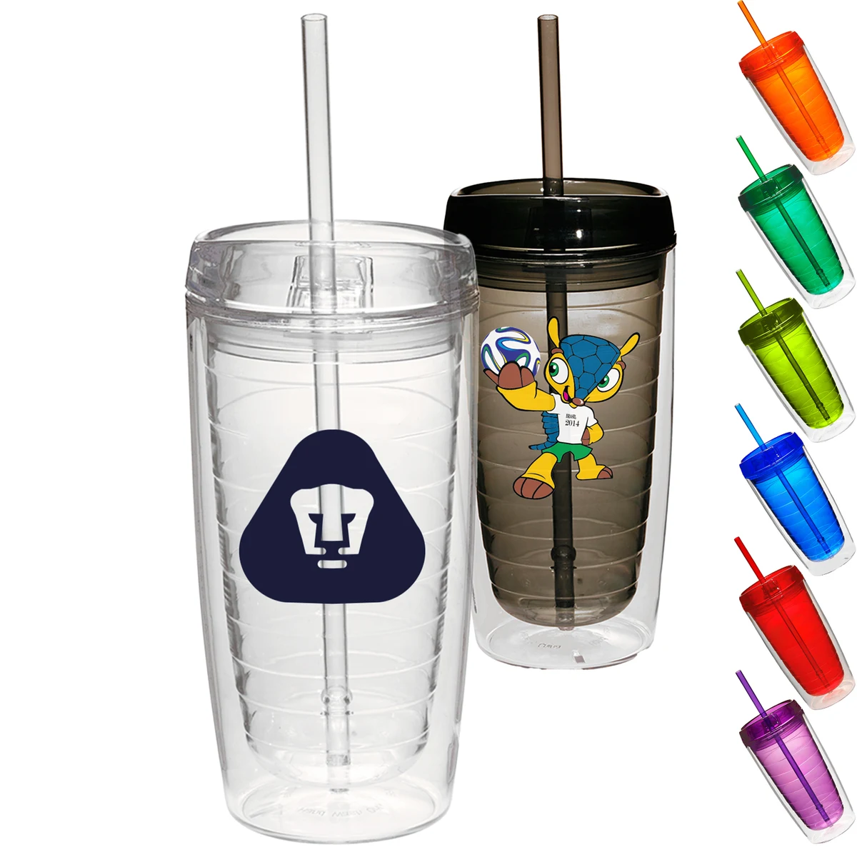 16 oz Insulated Acrylic Tumbler w/ Custom Imprint BPA Free 1
