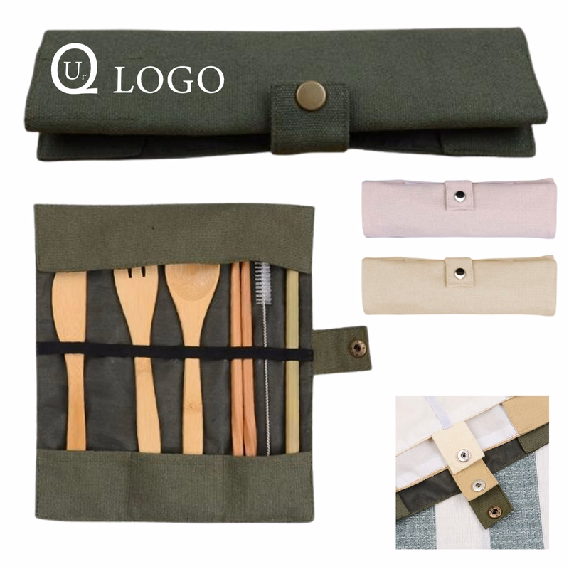 Bamboo Tableware Utensils Set W/ Pouch
