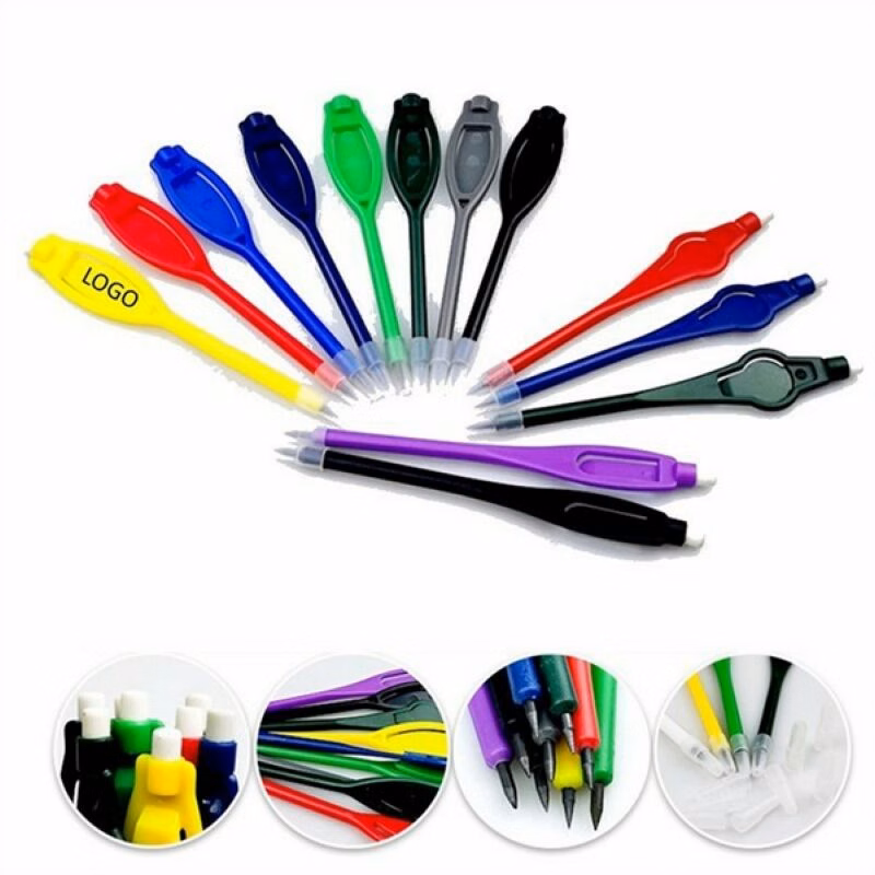Plastic Golf Pencils With Eraser Clips