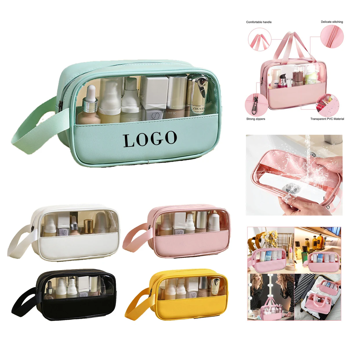 PU Waterproof Cosmetic HandBag 1