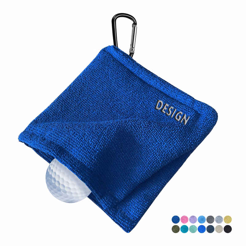 Microfiber Golf Towel With Carabiner Clip