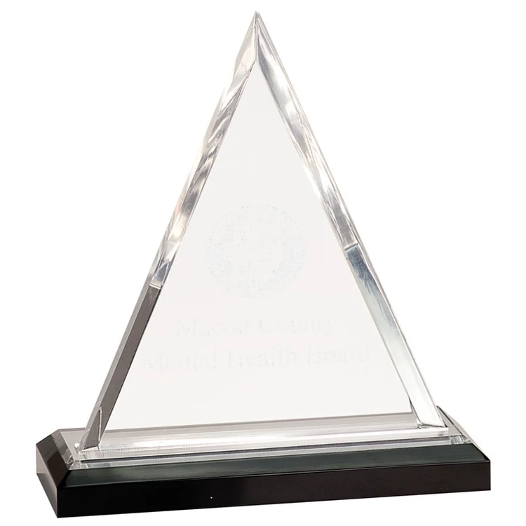 8-3/4" Triangle Impress Silver Mirror Acrylic Award 1