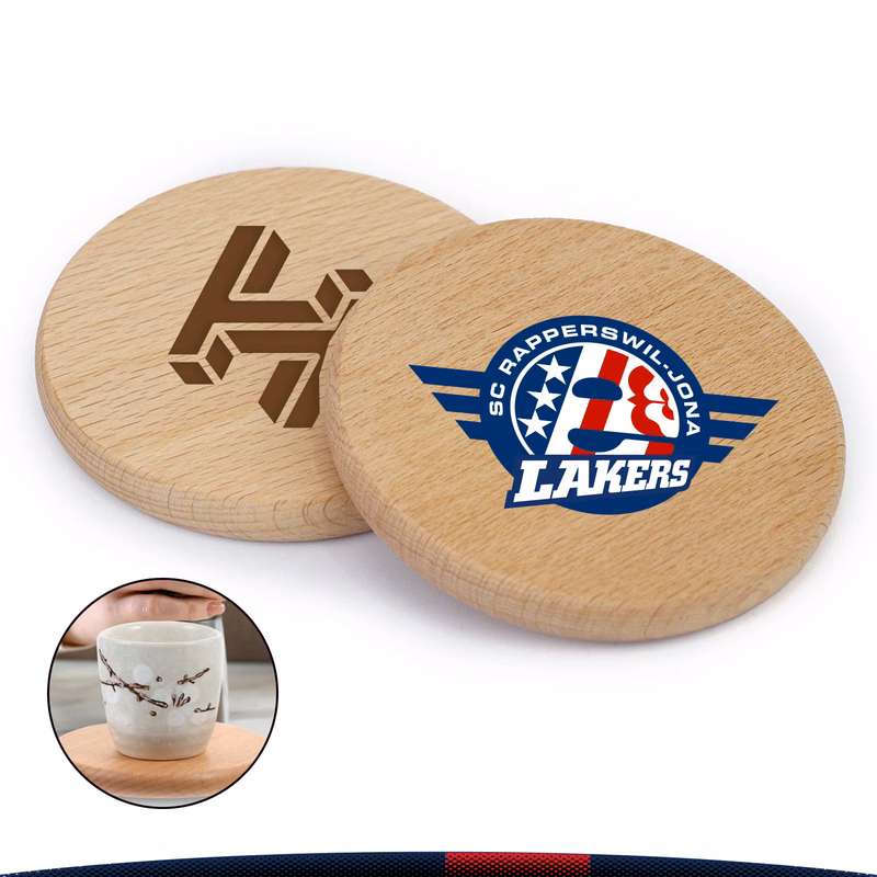 Faylen Beech Wood Round Coaster