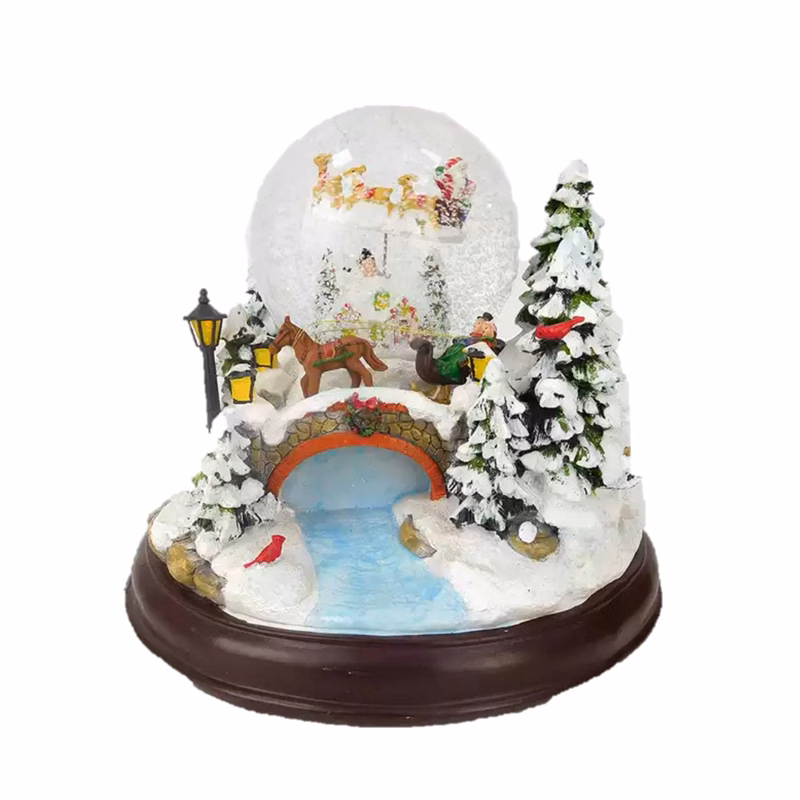 Custom Musical Christmas Snow Globe