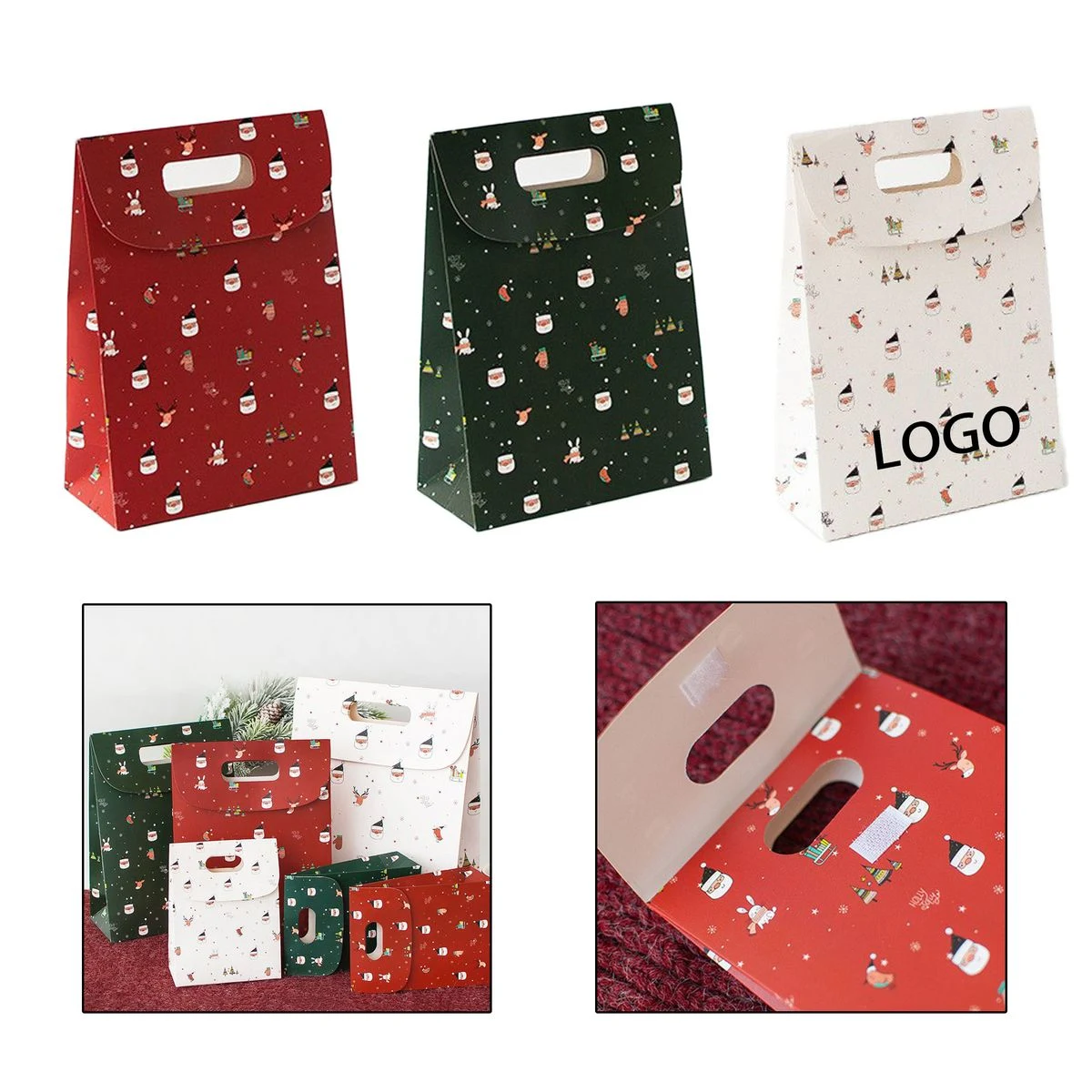 Flip Top Christmas Gift Bag 1