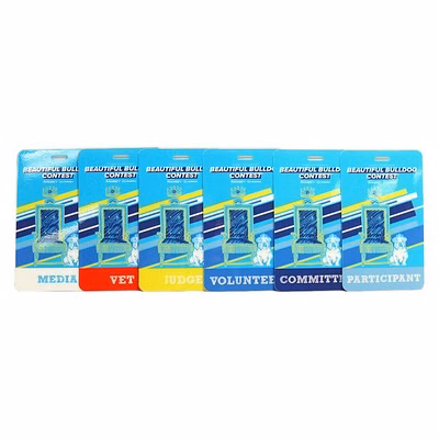 USA Made Laminated Plastic Tall Rectangle Badge Talker with Tag Slot (3"x5")