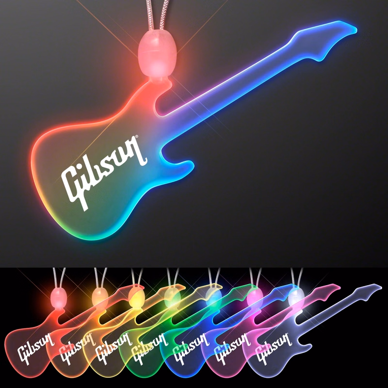 LED Acrylic Guitar Necklace