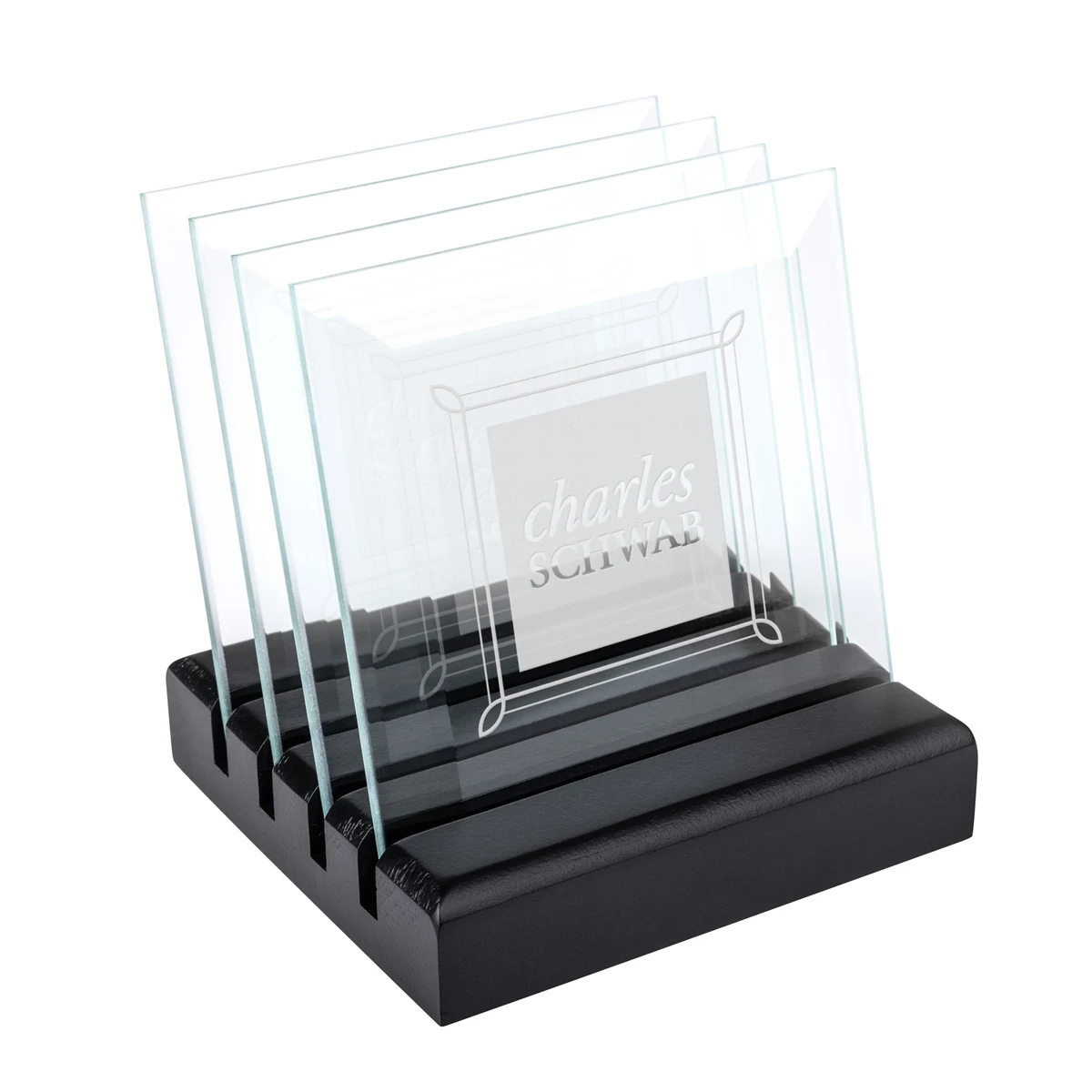 Talbot Coasters - Set of 4 on Black Base 1