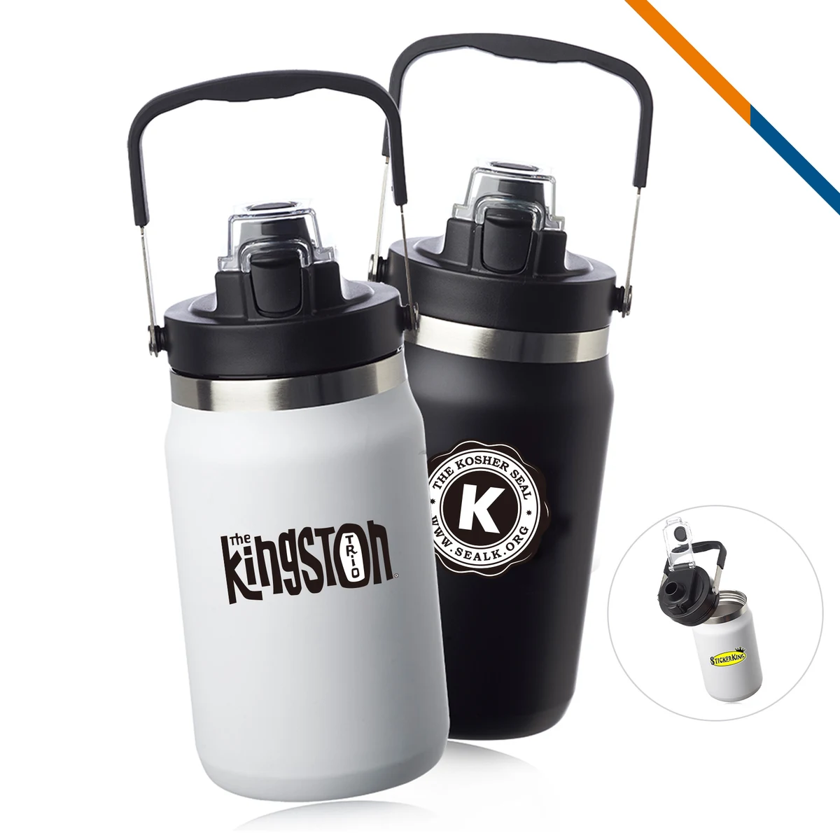 Ira Water Jug - 64 OZ., custom plastic water bottle with logo imprint 1