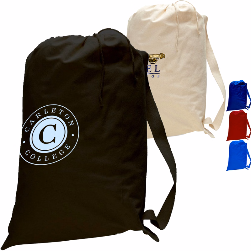 Cotton Canvas Drawstring Bag USA Decorated