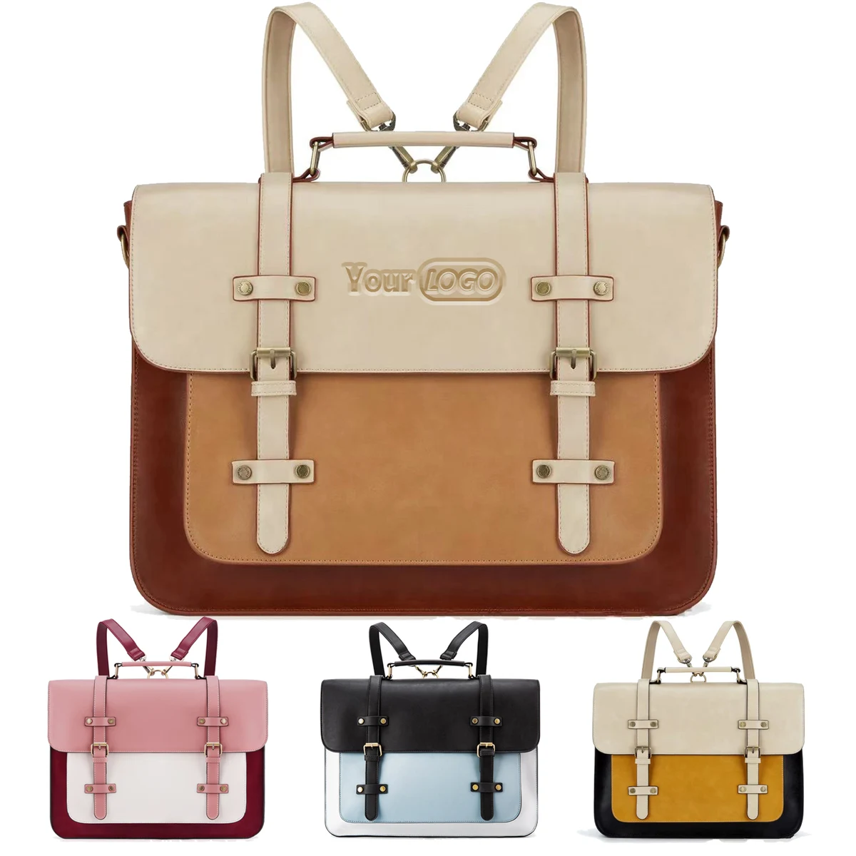 Laptop for Women 15.6 inch Briefcase Genuine Leather Bag 1