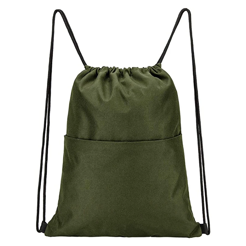 Drawstring Backpack with pocket 1