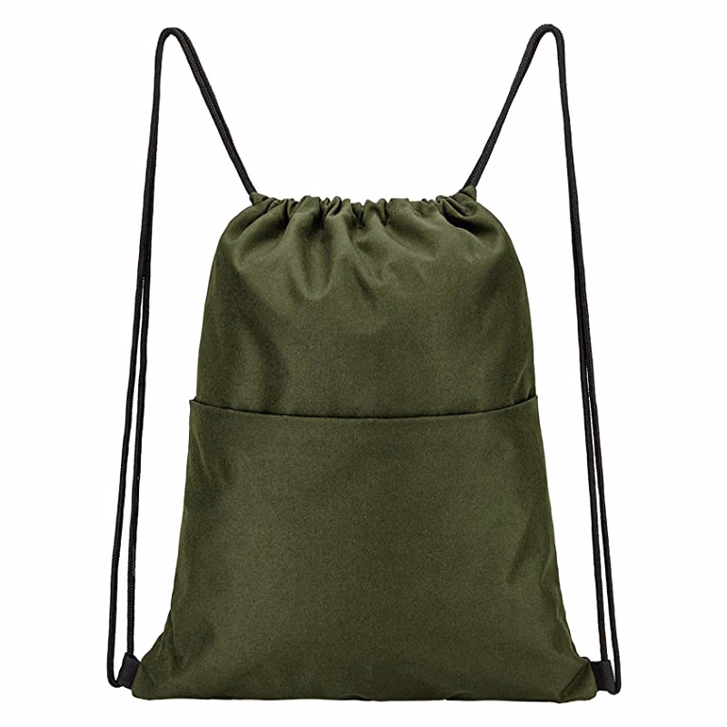 Drawstring Backpack with pocket