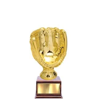 Resin Sport Ball: 7" Baseball Glove Gold Plated wi 1