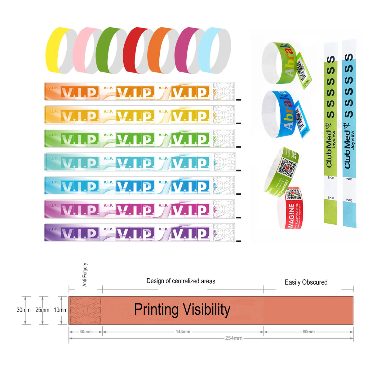 Printed Custom Premium Tyvek Wristbands 1