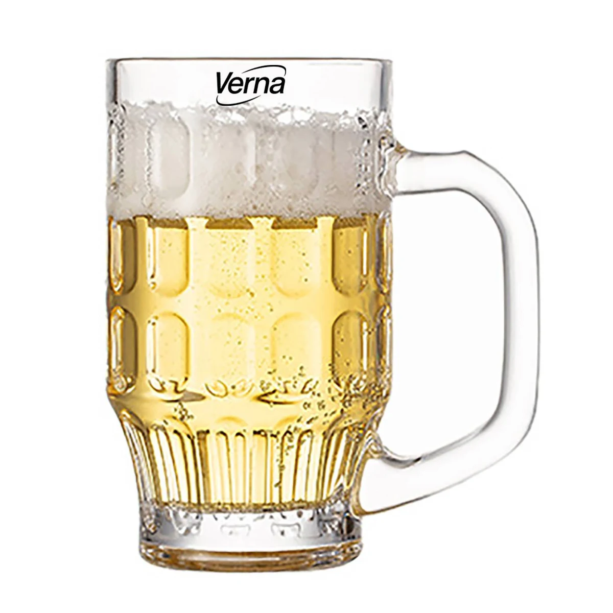 14oz Clear Beer Glass Mug w/ Handle 1