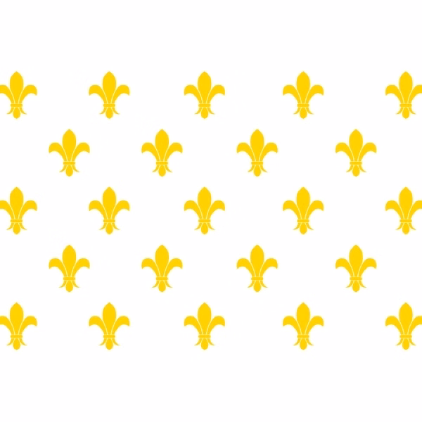 Special Historical Stick Flag - Gold Fleur de Lis
