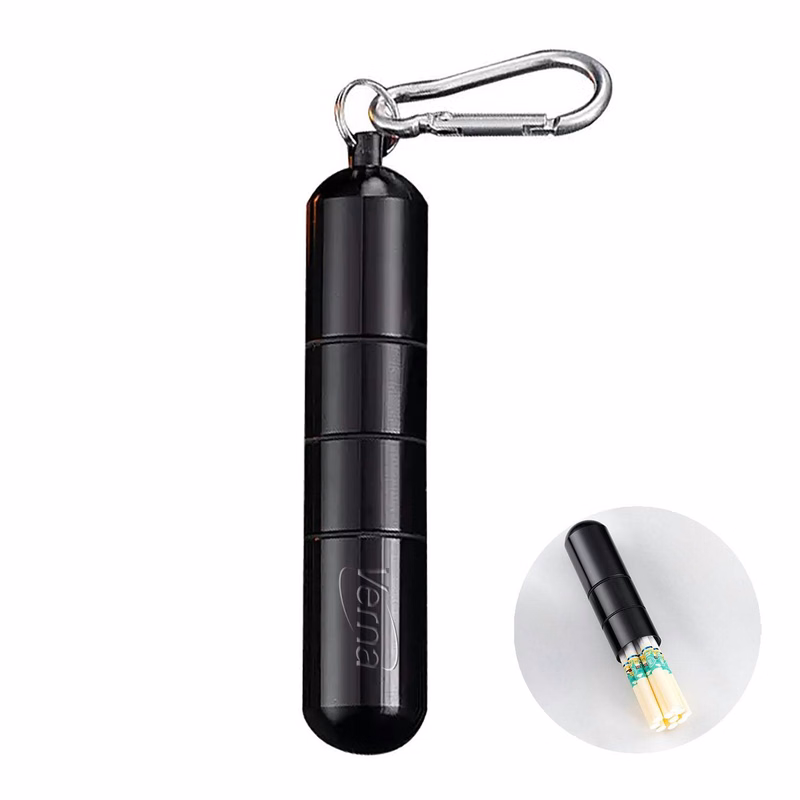 Portable Metal Cigarette Tube Holder w/ Carabiner