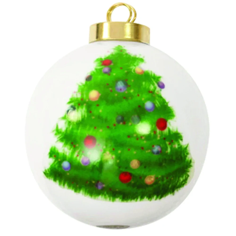 Ceramic Christmas Sublimation Ball Ornament 1