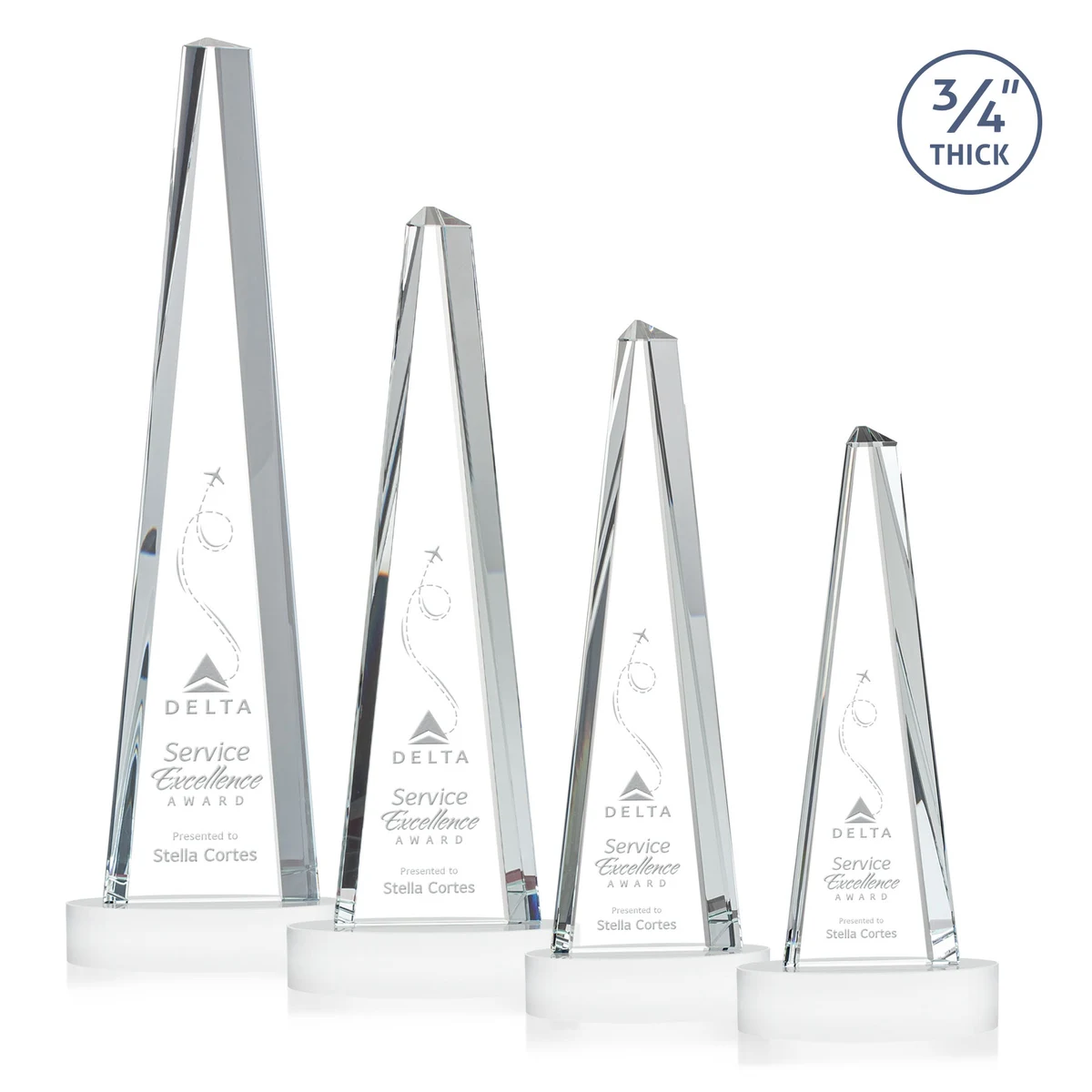 Majestic Tower Award on Alberton Base - White 1