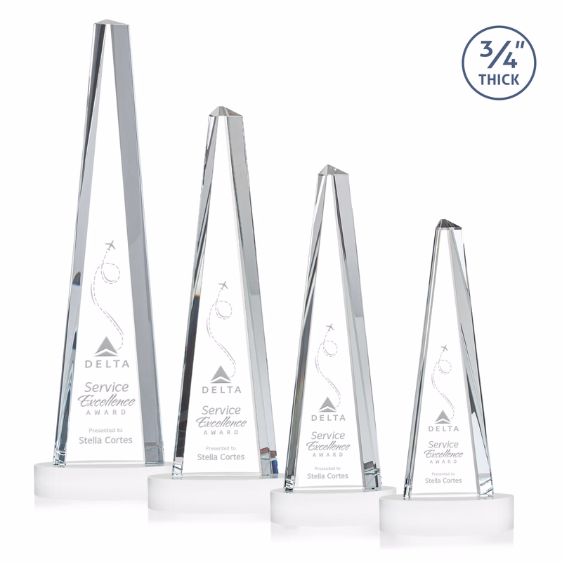 Majestic Tower Award on Alberton Base - White