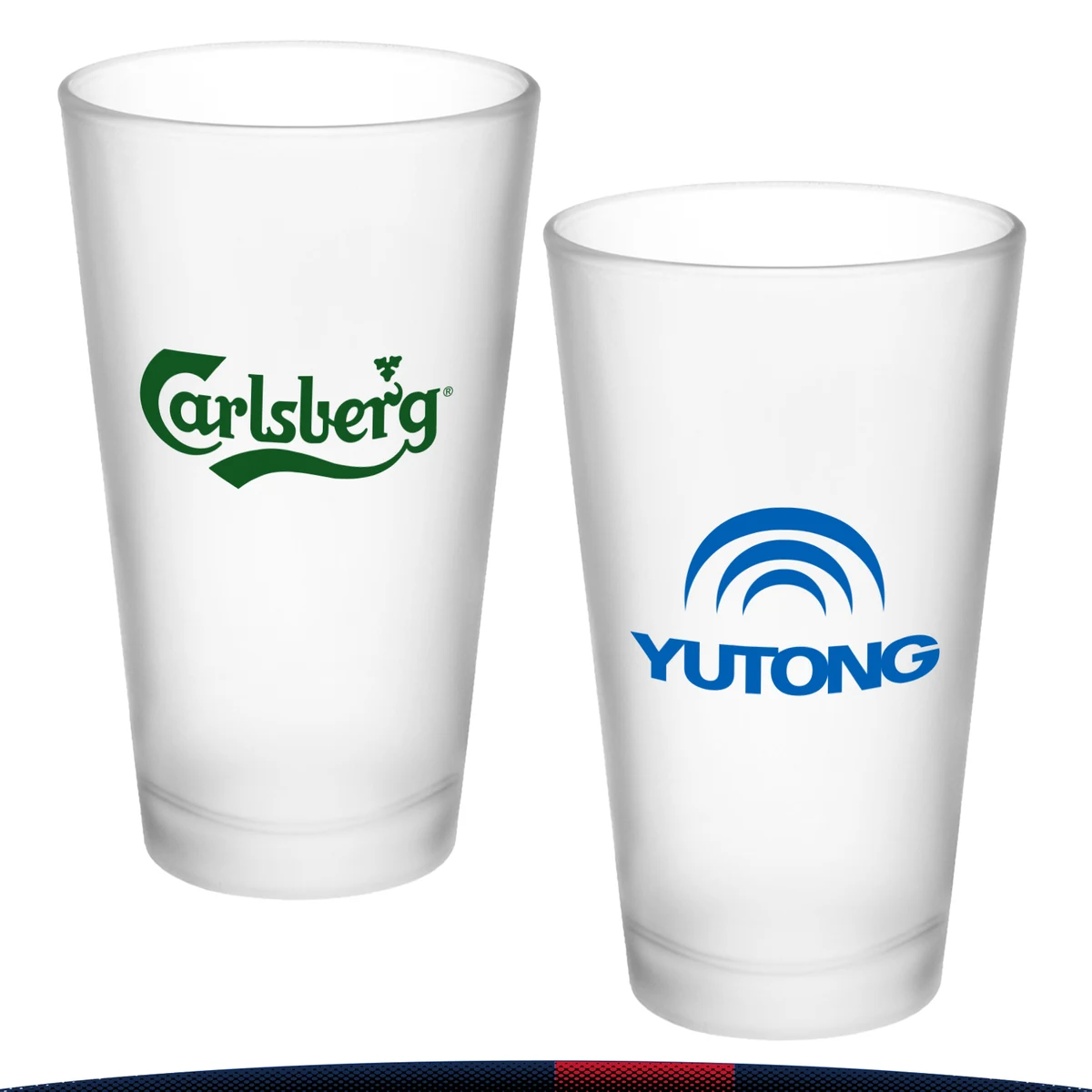 16 oz. Flimble Frosted Pint Glasses 1