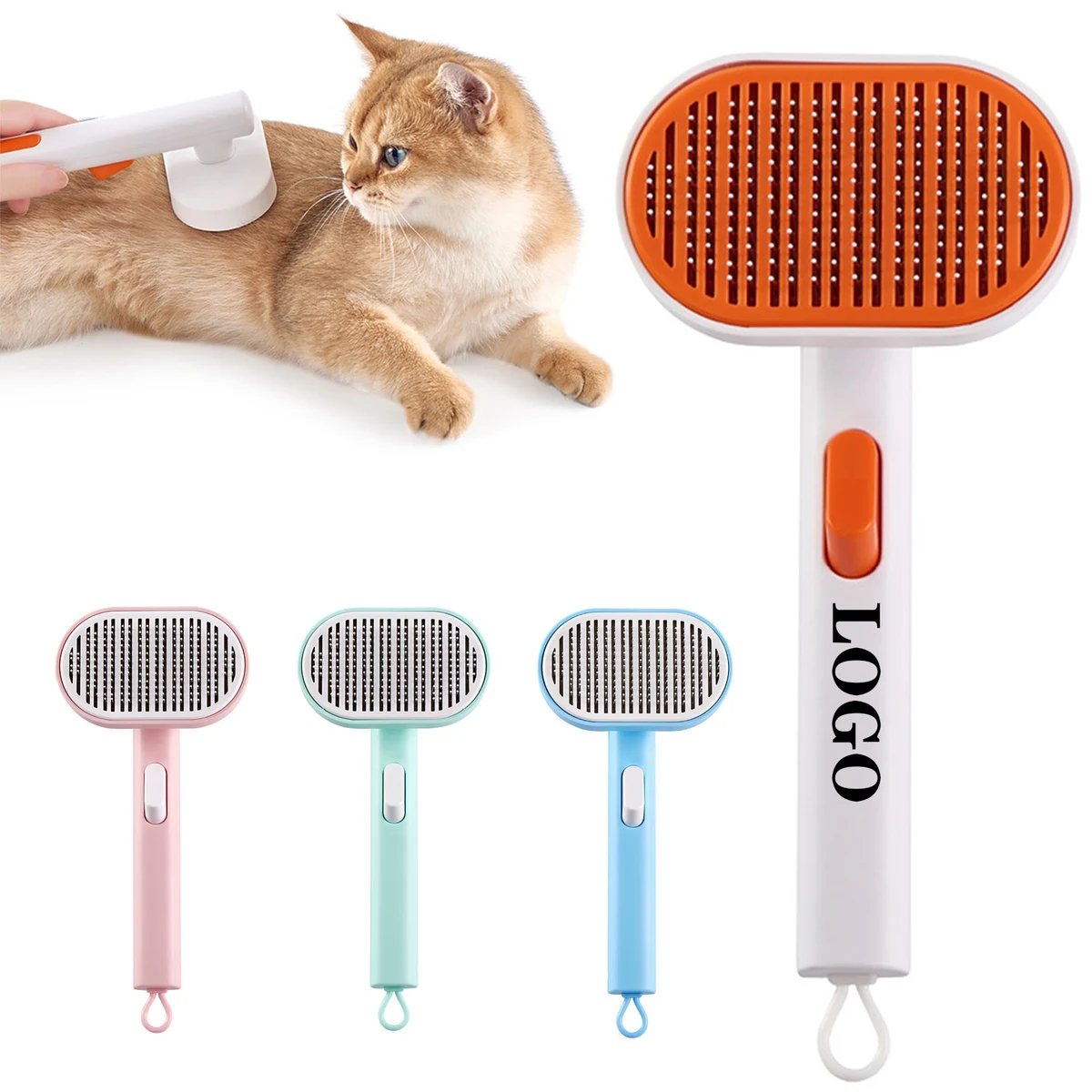 Self Cleaning Slicker Brush For Dogs & Cats 1