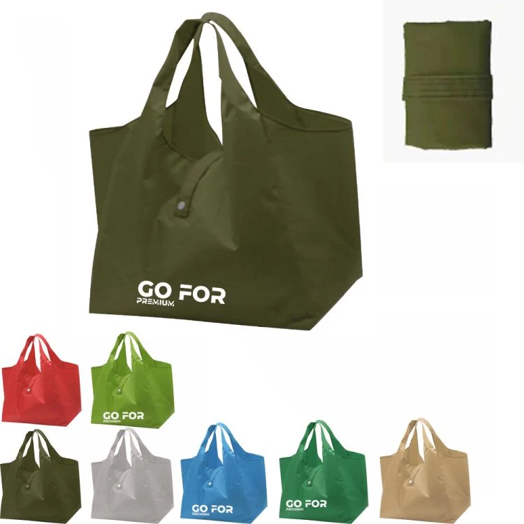 Reusable Foldable Oxford Grocery Bag, custom tote bag with logo imprint 1