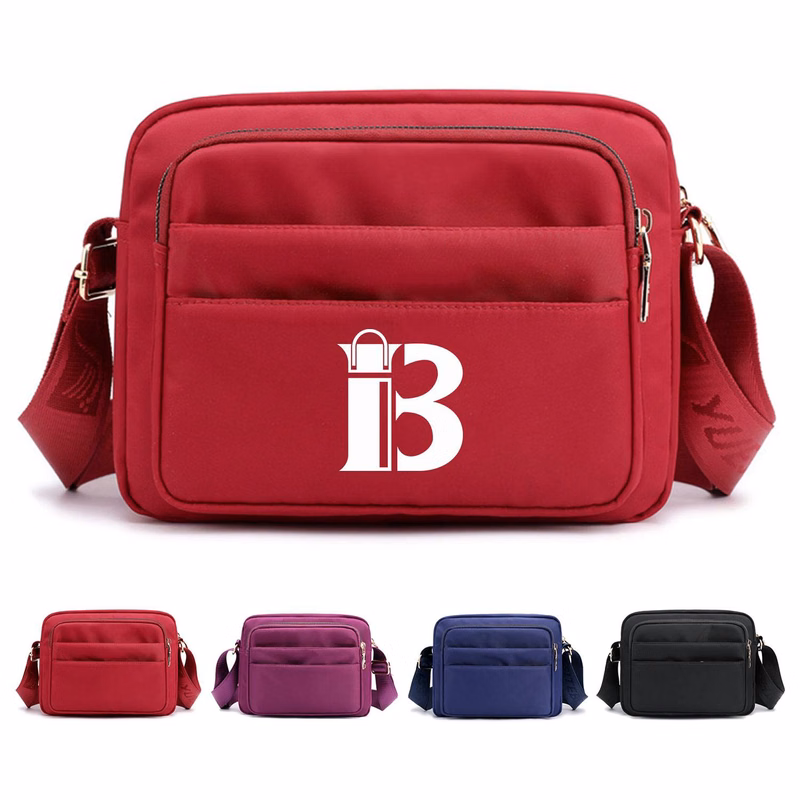 Five-Layers red purple Oxford Messenger cross-body Bag