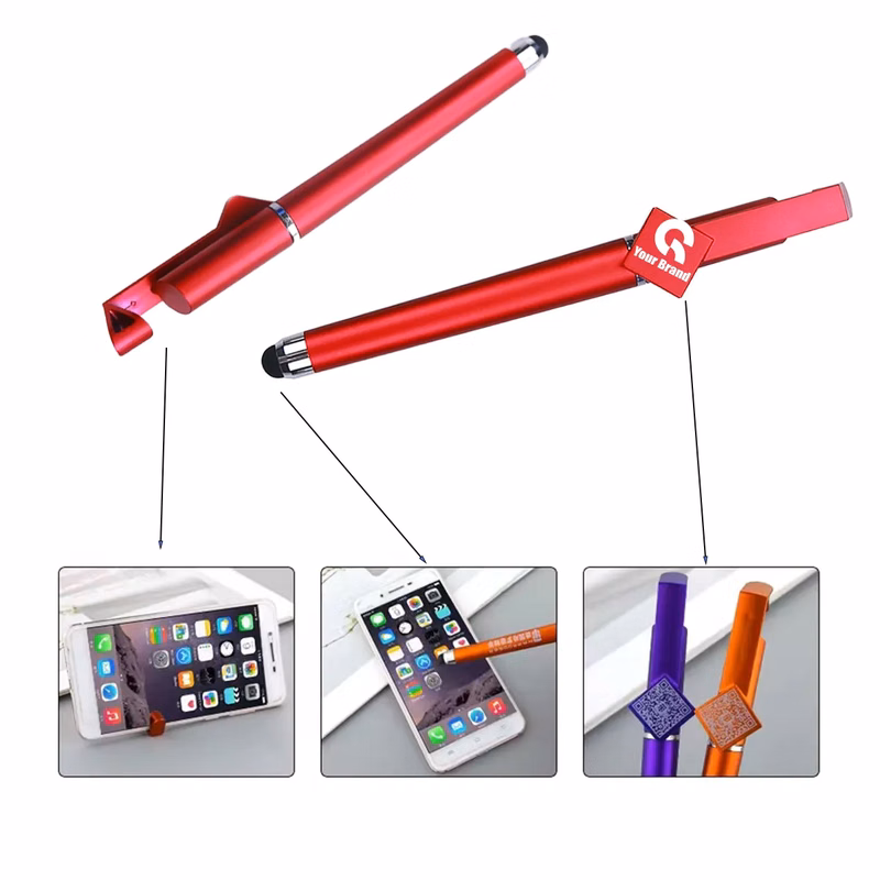 3-In-1 Mobile Phone Holder Device Touch Stylus Stationery