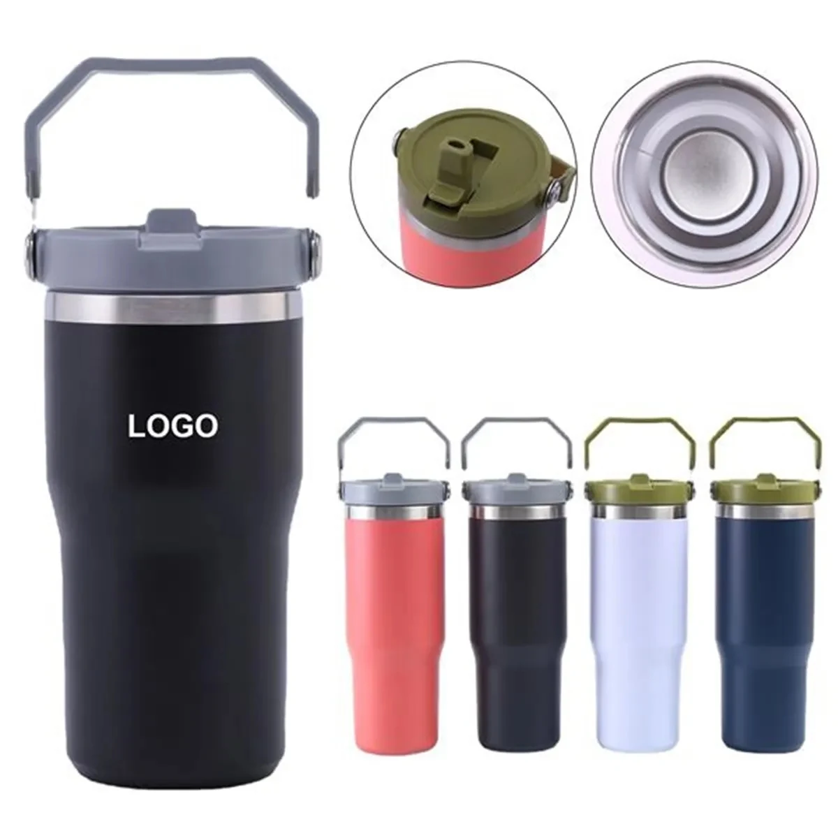 Stainless Steel Tumbler with Strawistbands 1