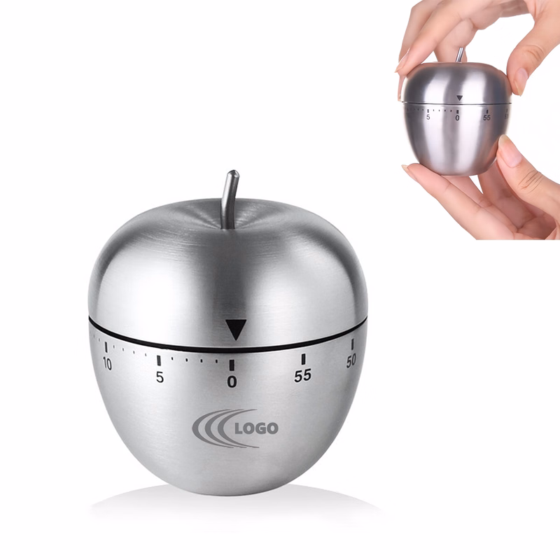 Durable Apple-Shaped Stainless Steel Timer