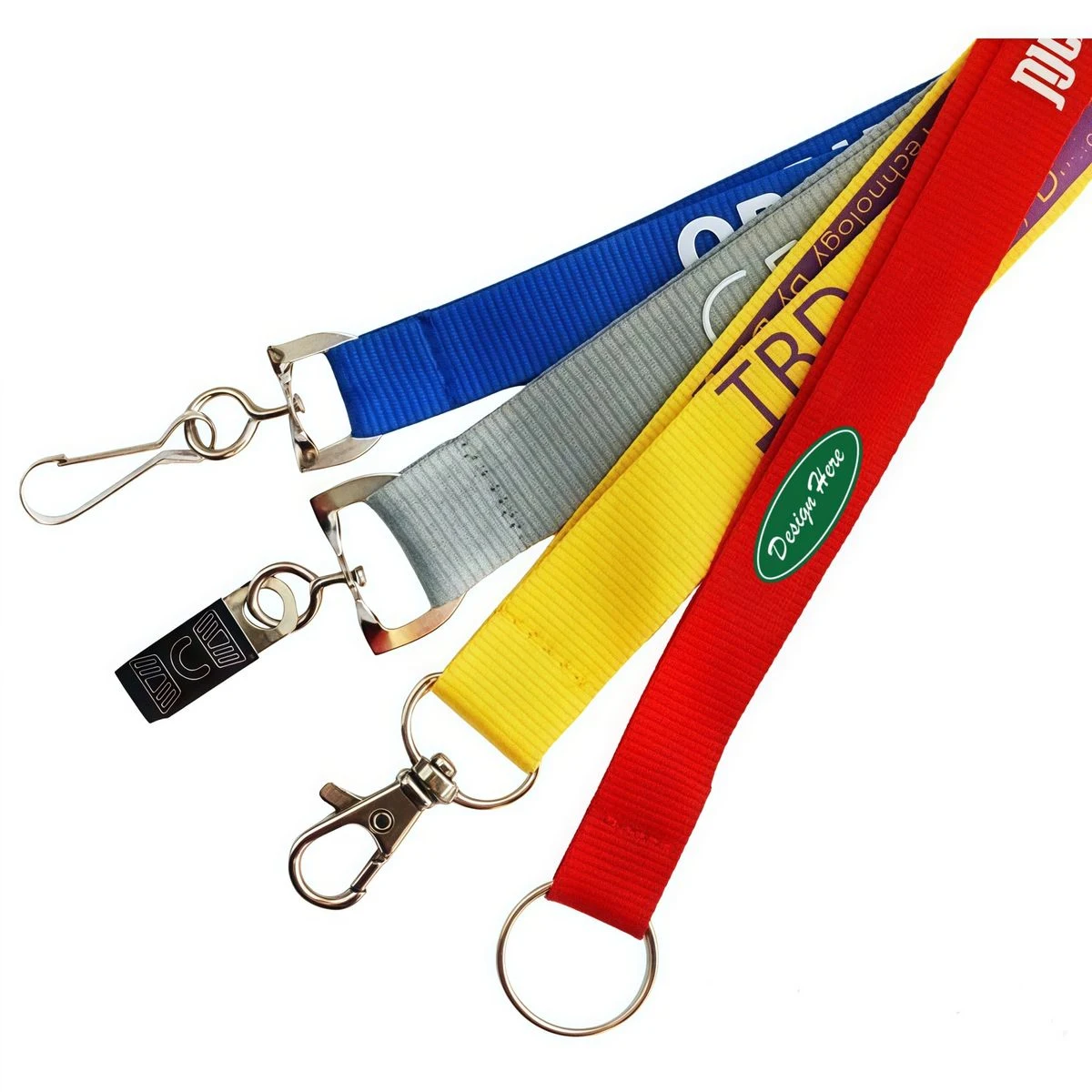 1/2" Polyester Lanyard With Custom Clip 1