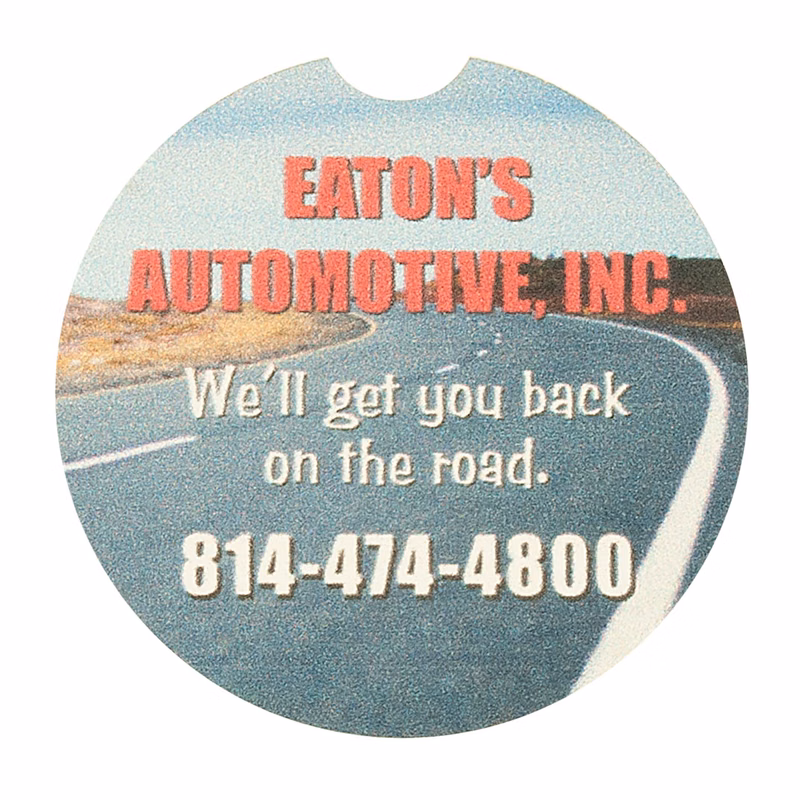 Full Color Process 40 Point Car Pulp Board Coaster