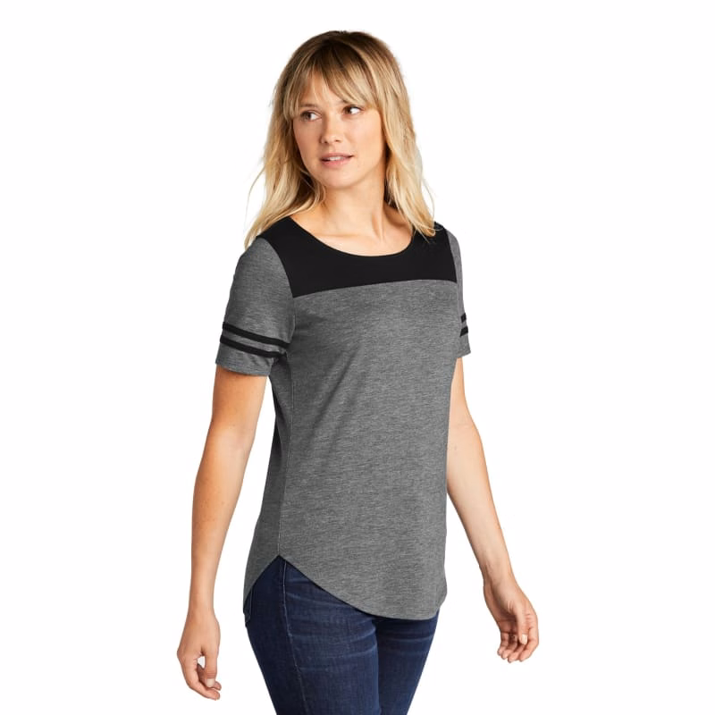 Sport-Tek Women's PosiCharge Tri-Blend Wicking Fan Tee.