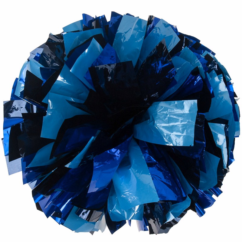 Custom Metallic Super Wide Pom, Mixed Streamers