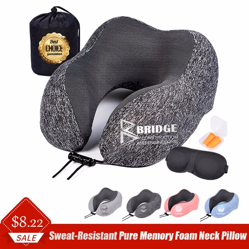 Sweat-Resistant and Washable Pure Memory Foam Neck Pillow