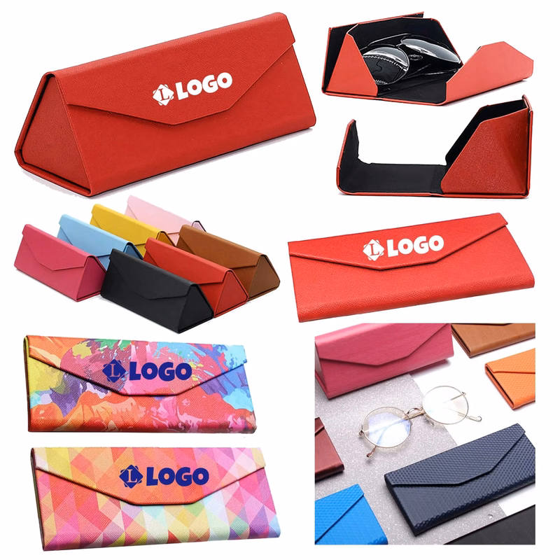 Metal Leather Eyeglass Organizer Case