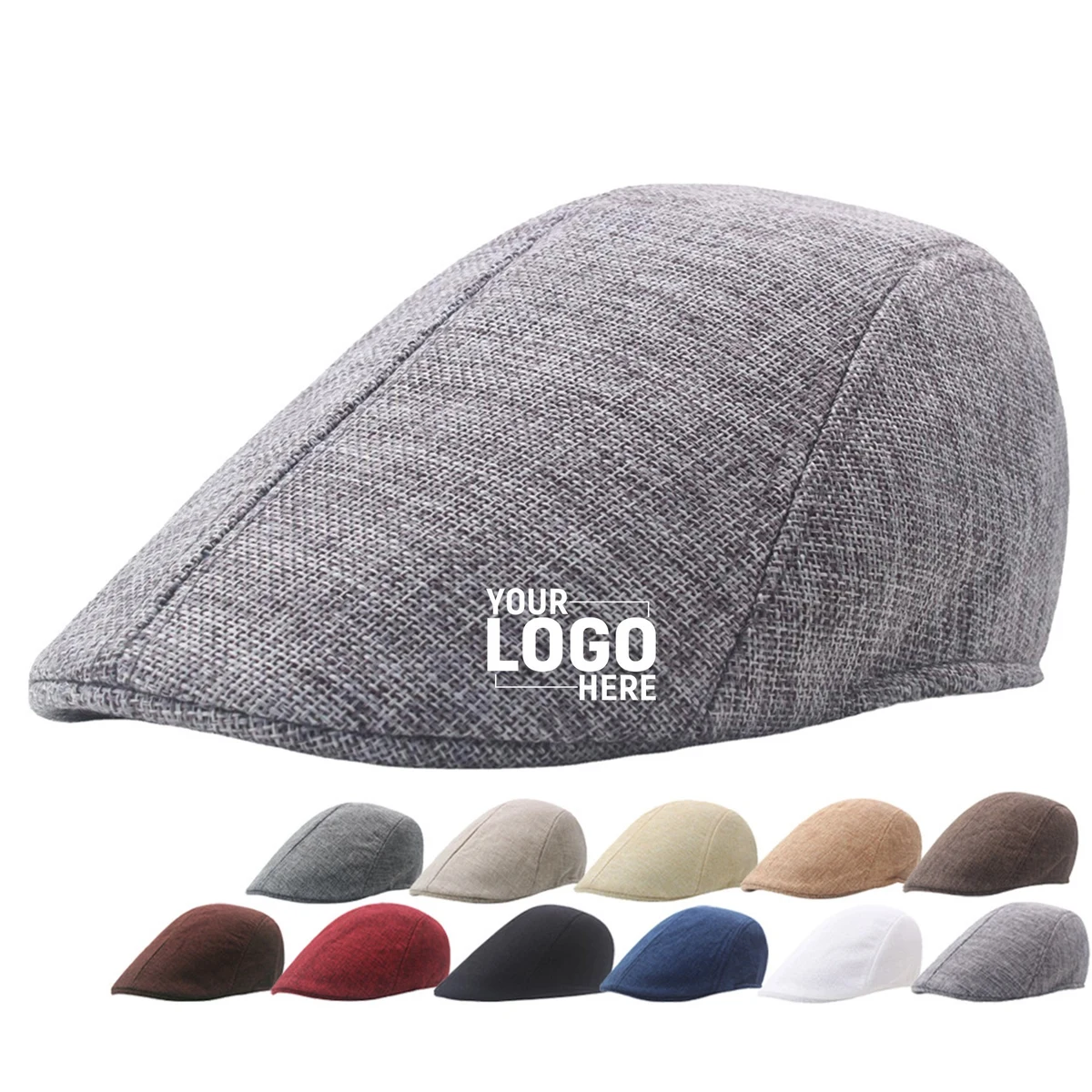 Unisex Flat Cap Golf Cabbie Hat 1